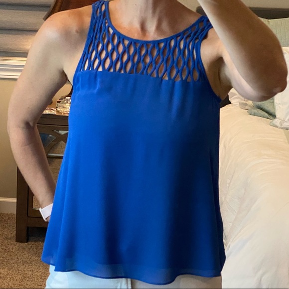 Naked Zebra Tops - Cobalt blue sleeveless blouse size S